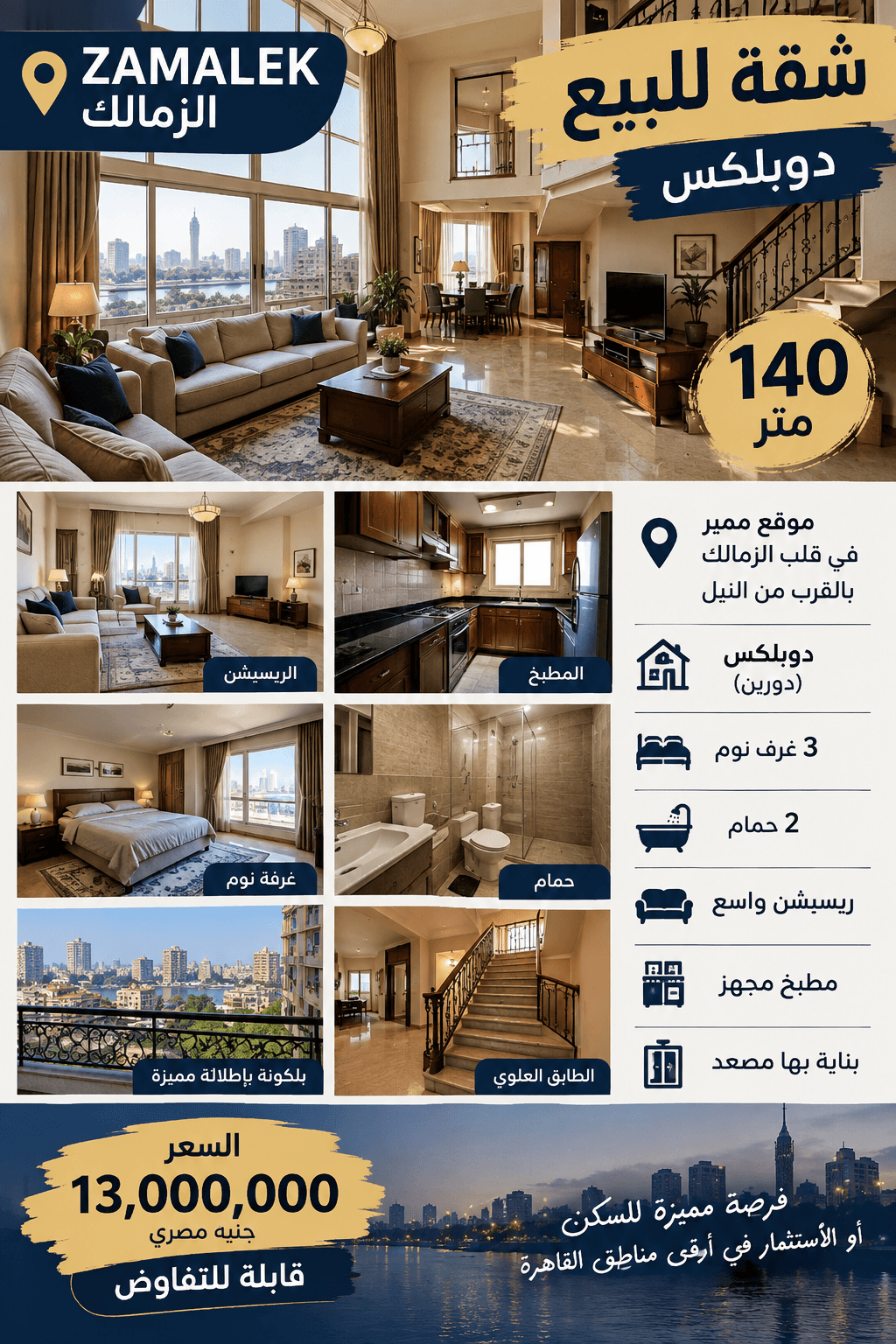 Duplex for sale in Zamalek 1